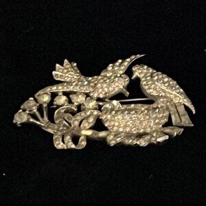 Vintage Marcel Bouscher "Love Nest" Figural Brooch